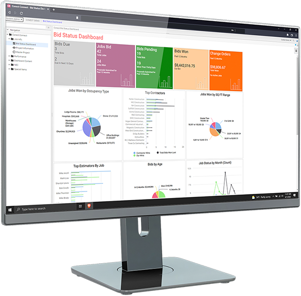 Conest Connect Analytics and Reporting Software Mockup