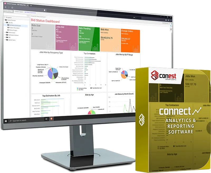 Conest Connect Monitor and Box Mockup