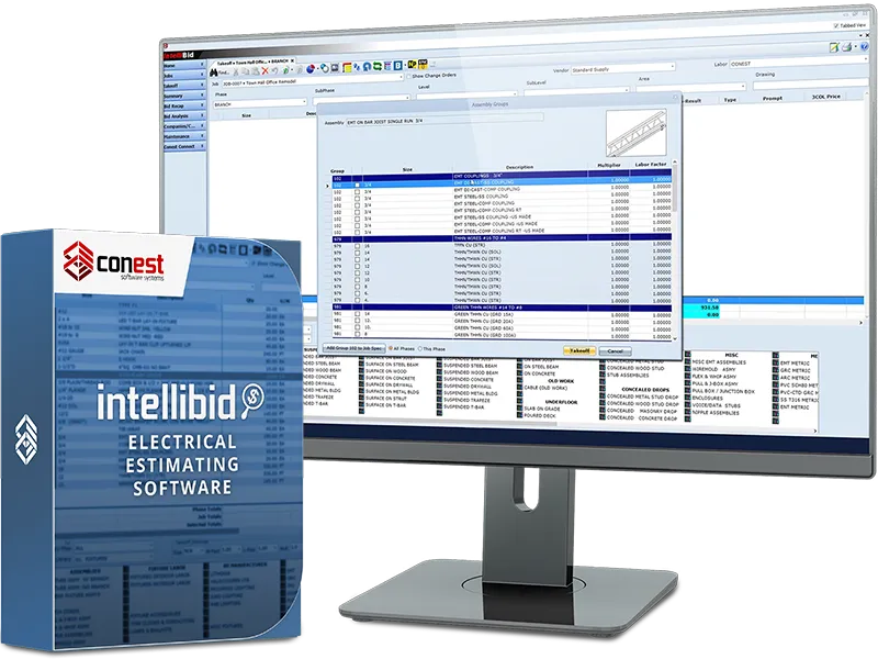 Conest IntelliBid Monitor and Box Mockup